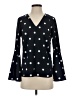 Banana Republic 100% Polyester Polka Dots Black Long Sleeve Blouse Size XS - photo 1