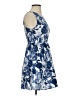AaKaa 100% Rayon Print Blue Cocktail Dress Size S - photo 4