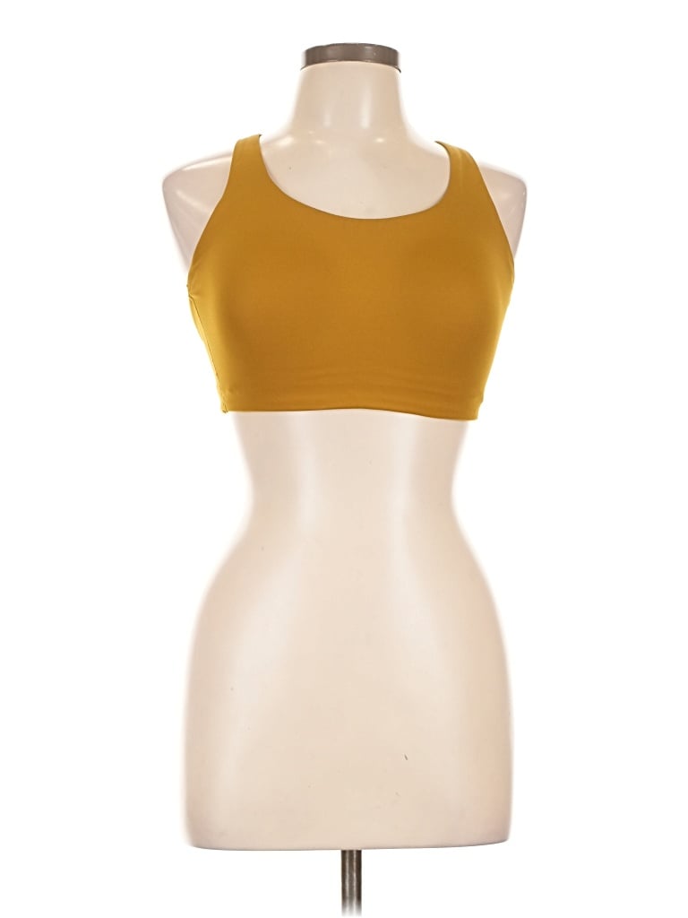 Pre-owned Lululemon Athletica Sports Bra In Gold