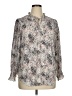 Jones & Co 100% Polyester Animal Print Ivory Long Sleeve Blouse Size 1X - photo 1