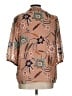 J by Joie 100% Polyester Paisley Floral Tan Brown 3/4 Sleeve Blouse Size L - photo 2