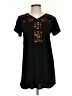 THML 100% Rayon Black Short Sleeve Blouse Size XS - photo 1