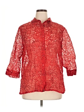 French Laundry 3/4 Sleeve Button Down Shirt
