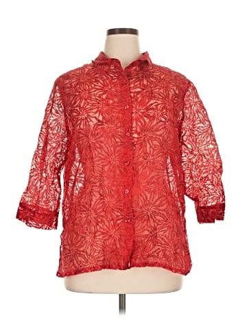 French Laundry 3/4 Sleeve Button-Down Shirt (view 1)