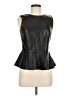 H&M Black Faux Leather Top Size 8 - photo 1