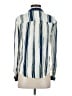 Maeve 100% Rayon Stripes Blue Long Sleeve Blouse Size 2 - photo 2