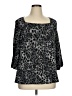 AGB Gray 3/4 Sleeve Blouse Size XL - photo 1
