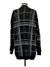1.State 100% Nylon Plaid Black Cardigan Size M - photo 2