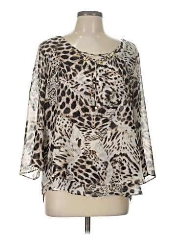 JLo by Jennifer Lopez 3/4 Sleeve Blouse (view 1)