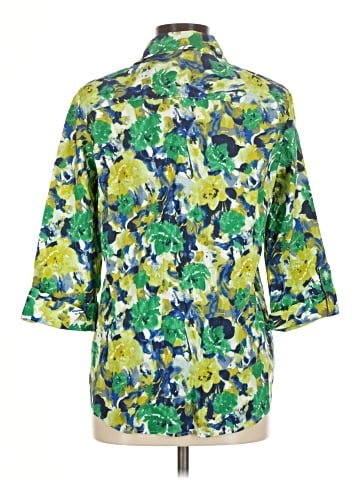 Jones New York Signature 3/4 Sleeve Button-Down Shirt (view 2)