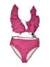 GO COCO Solid Pink One Piece Swimsuit Size XL - photo 1