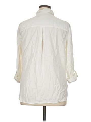 CALVIN KLEIN JEANS 3/4 Sleeve Button-Down Shirt (view 2)