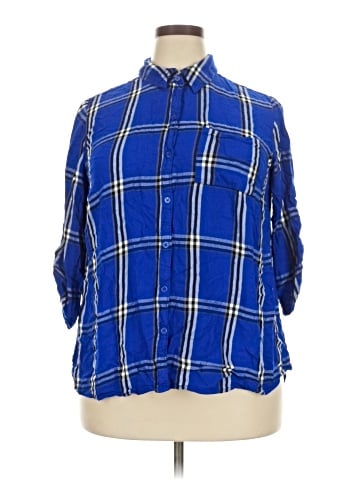Cato 3/4 Sleeve Button-Down Shirt (view 1)
