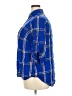 Cato 100% Rayon Plaid Blue 3/4 Sleeve Button-Down Shirt Size 18 - 20 - photo 5