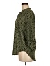 Lush 100% Polyester Animal Print Green 3/4 Sleeve Blouse Size M - photo 5