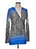 Cache 100% Polyester Blue Long Sleeve Blouse Size M - photo 1