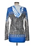 Cache 100% Polyester Blue Long Sleeve Blouse Size M - photo 2