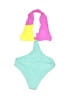Unbranded Color Block Teal Green Swimsuit Top Size M - photo 1