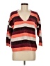 Express 100% Polyester Stripes Orange Pullover Sweater Size M - photo 1