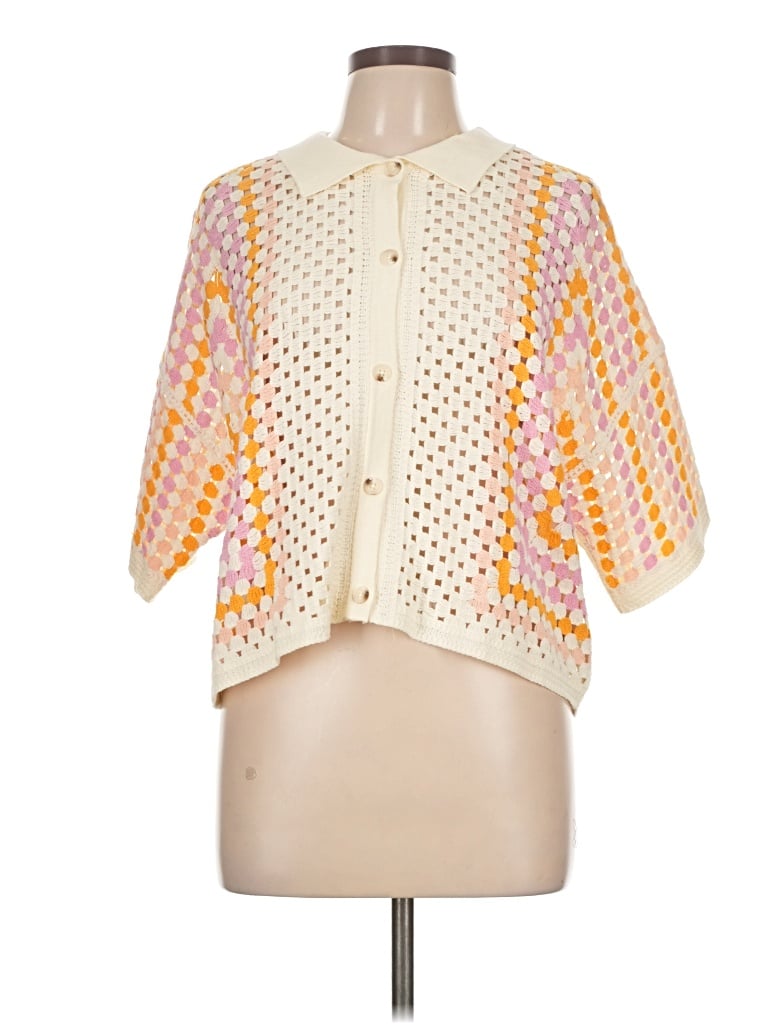 Pre-owned New In Cardigan Sweater In White