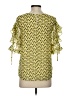 1.State 100% Polyester Floral Yellow 3/4 Sleeve Blouse Size XS - photo 2