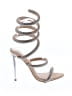 Shoedazzle Silver Tan Heels Size 5 1/2 - photo 1