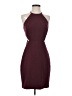 Intermix Solid Burgundy Cocktail Dress Size S - photo 1