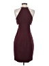 Intermix Solid Burgundy Cocktail Dress Size S - photo 2