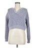 Haute Hippie 100% Cotton Checkered-gingham Blue Pullover Sweater Size M - photo 1