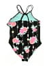 Walmart Floral Black One Piece Swimsuit Size XXL - photo 2