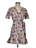 Topshop 100% Polyester Floral Gray Casual Dress Size 2 - photo 1