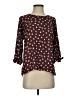 Papermoon 100% Polyester Burgundy 3/4 Sleeve Blouse Size S - photo 1