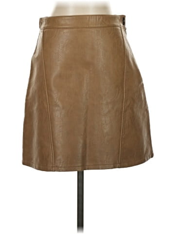 Zara Basic Faux Leather Skirt (view 1)