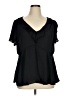 Torrid 100% Polyester Black Short Sleeve Blouse Size 1X Plus (1) - photo 1