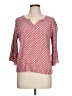 Papermoon 100% Rayon Polka Dots Pink 3/4 Sleeve Blouse Size L - photo 1