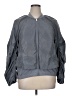 Athleta 100% Polyester Solid Gray Track Jacket Size XL - photo 1