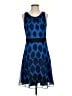 The Limited 100% Polyester Graphic Blue Cocktail Dress Size 4 - photo 1