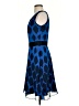 The Limited 100% Polyester Graphic Blue Cocktail Dress Size 4 - photo 5