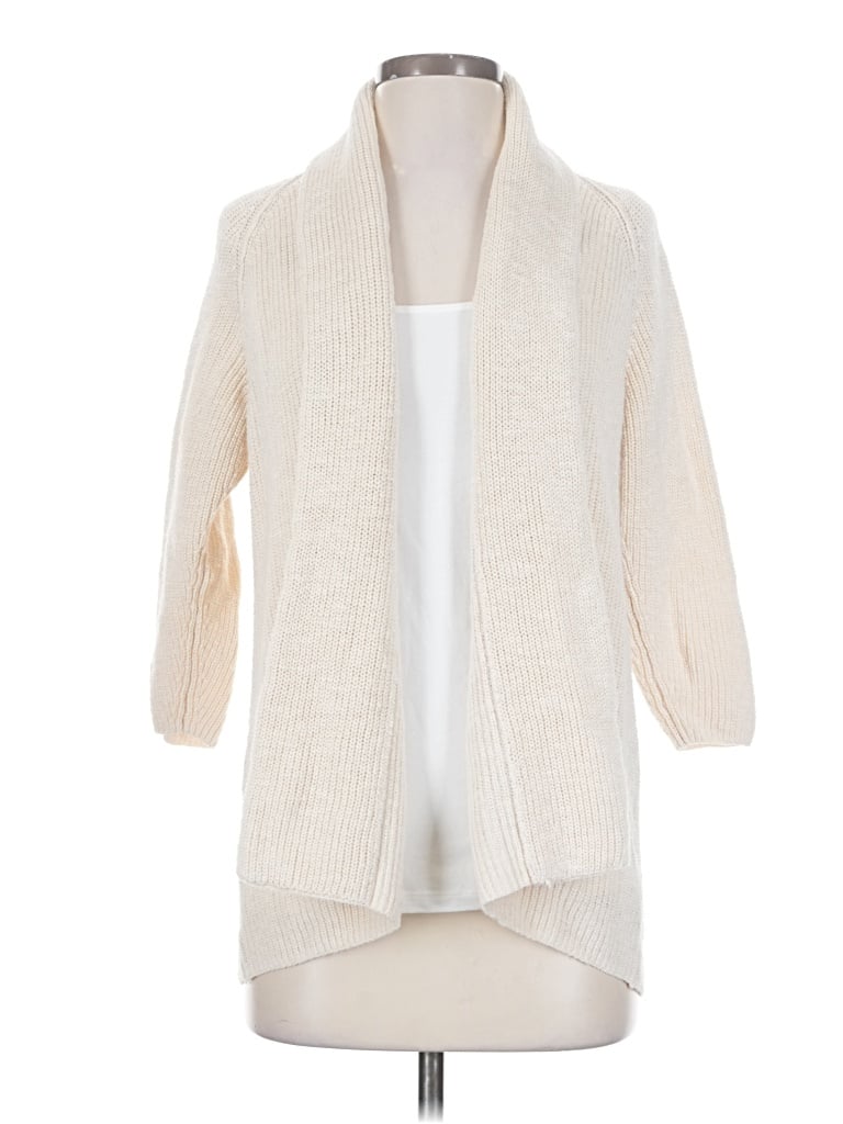 Pre-owned James Perse Cardigan Sweater In White