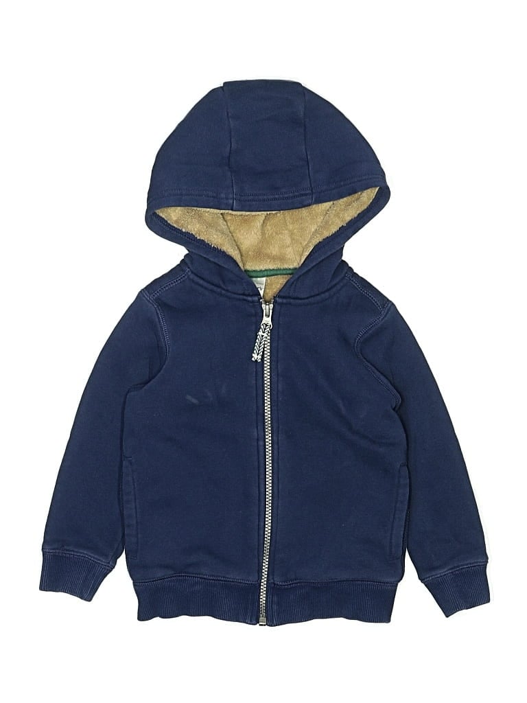 Pre-owned Carter's Kids' Zip Up Hoodie In Blue