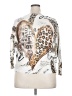 Brand Bazar Animal Print White 3/4 Sleeve Top Size 4X (estimated) - photo 2