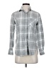Old Navy 100% Cotton Plaid Gray Long Sleeve Button-Down Shirt Size XS - photo 1