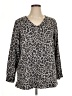 Ellen Tracy Animal Print Gray Pullover Sweater Size XL - photo 1