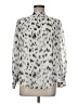 Vince Camuto 100% Polyester Animal Print Silver Long Sleeve Blouse Size M - photo 1