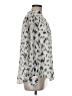 Vince Camuto 100% Polyester Animal Print Silver Long Sleeve Blouse Size M - photo 4