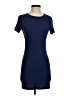 Fore Solid Blue Casual Dress Size S - photo 1