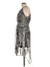 One World 100% Polyester Paisley Gray Casual Dress Size L - photo 5
