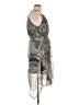 One World 100% Polyester Paisley Gray Casual Dress Size L - photo 4