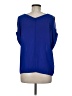 Lush 100% Polyester Blue Short Sleeve Blouse Size M - photo 2