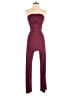 Capella Apparel Solid Burgundy Jumpsuit Size M - photo 1